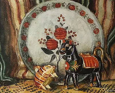Sparschwein und schwarzes Pferd Frida Kahlo